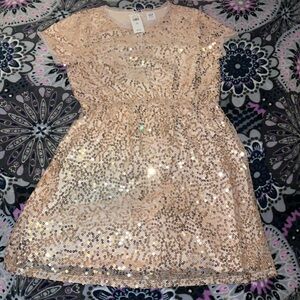 NWT Gap Girls sequence Pink Dress size 10